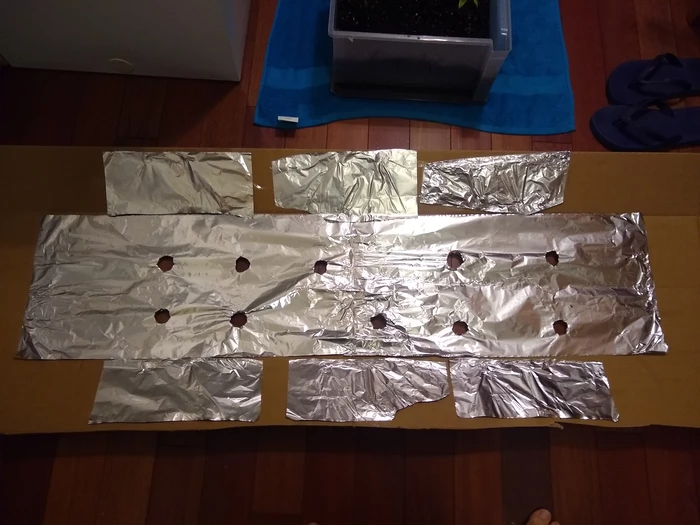 cardboard with aluminum foil lining