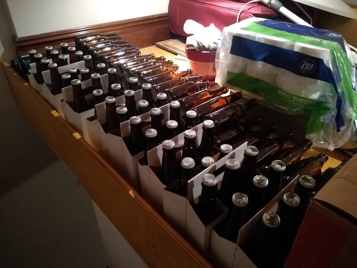 bottled and stored