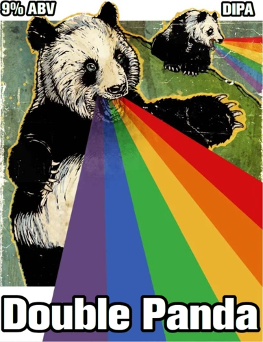 Double Panda IPA beer label