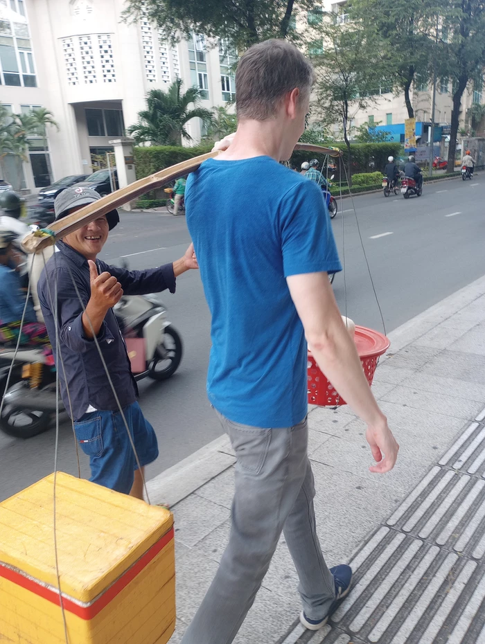 balancing coconuts