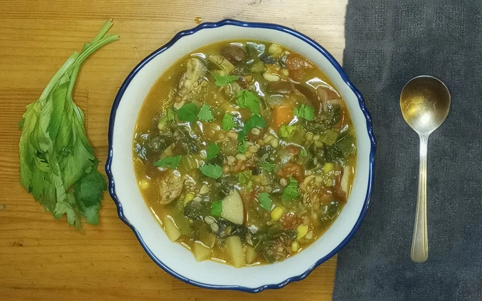 the finished bowl of stew